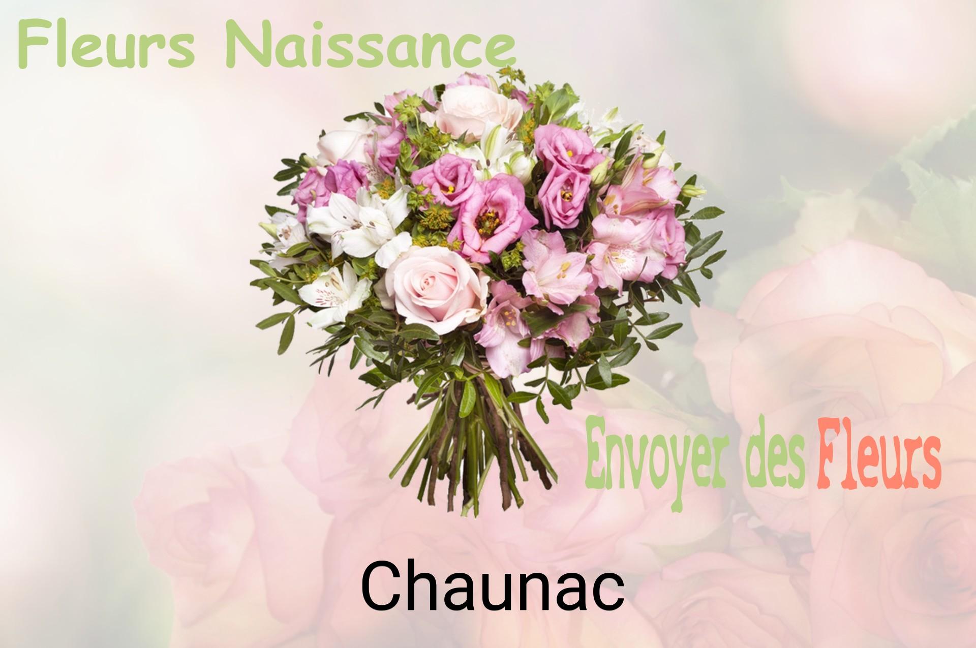Bouquet de fleurs de naissance livré à Chaunac